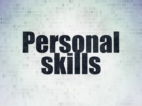 Learning concept: Personal Skills on Digital Paper background — Stockfoto
