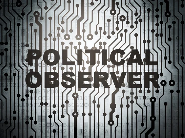 Political concept: circuit board with Political Observer