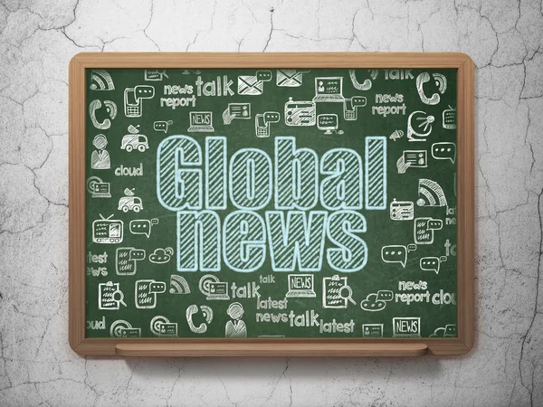 News concept: Global News on School Board background