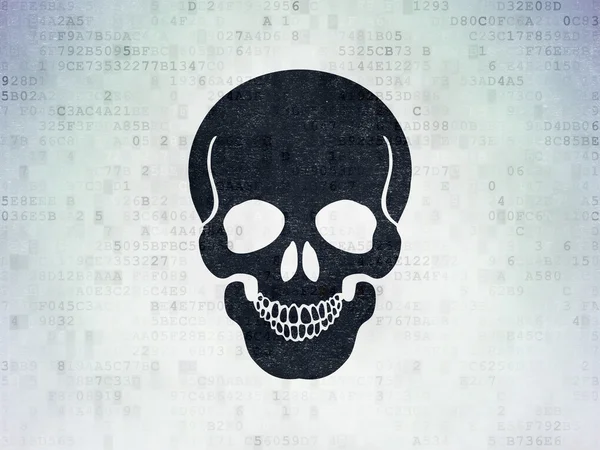 Medicine concept: Scull on Digital Paper background — 图库照片