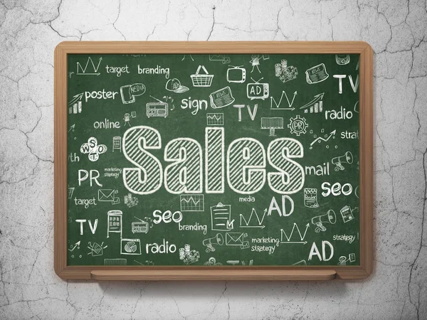 Marketing concept: Sales on School Board background — Stockfoto