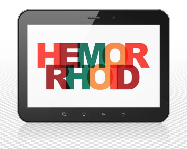 Healthcare concept: Tablet Pc Computer with Hemorrhoid on  display — ストック写真