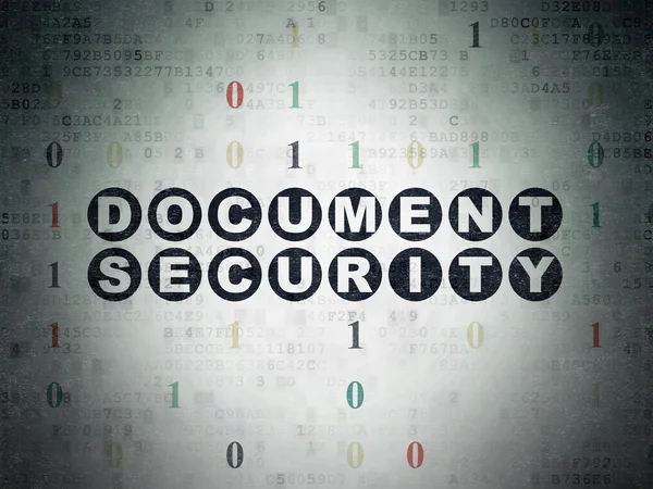 Concepto de seguridad: seguridad de documentos sobre fondo de papel digital — Foto de Stock