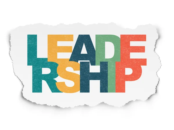Business concept: Leadership on Torn Paper background — Stock Photo, Image