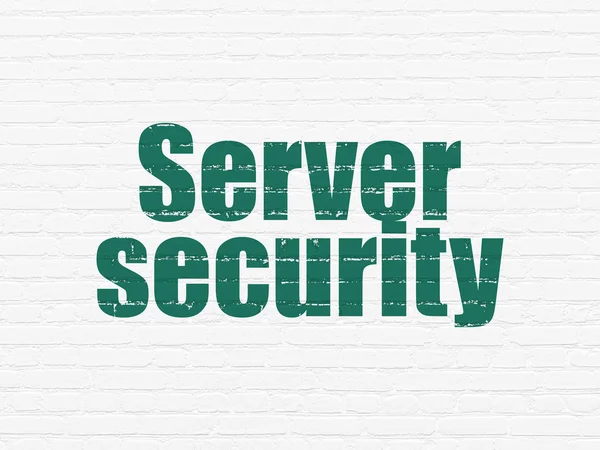 Concetto di protezione: Server Security su sfondo wall — Foto Stock