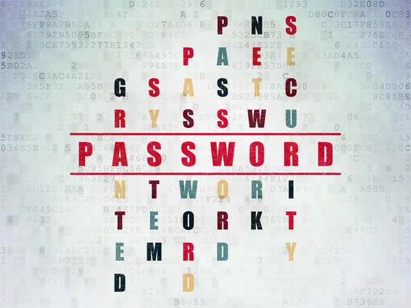 Safety concept: Password in Crossword Puzzle — Stock Photo, Image