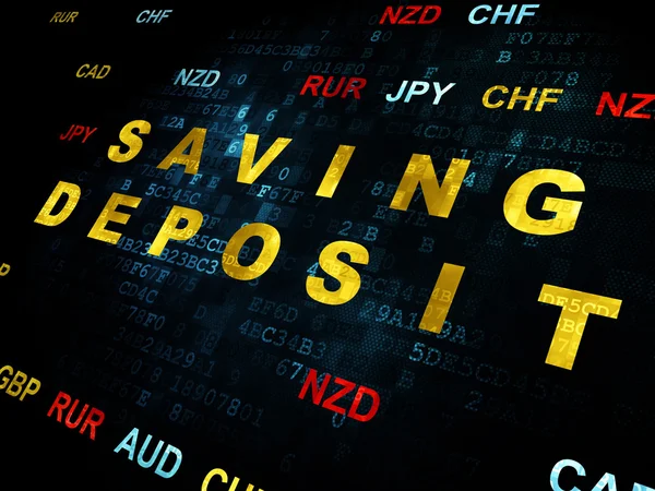 Currency concept: Saving Deposit on Digital background — Stock Photo, Image