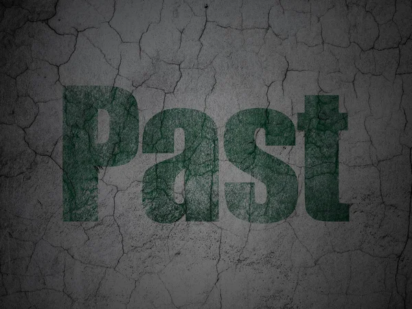 Time concept: Past on grunge wall background — Stock Photo, Image