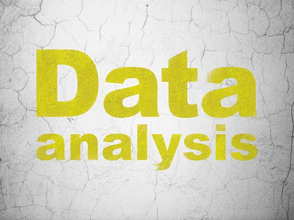 Concepto de datos: Análisis de datos en fondo de pared — Foto de Stock