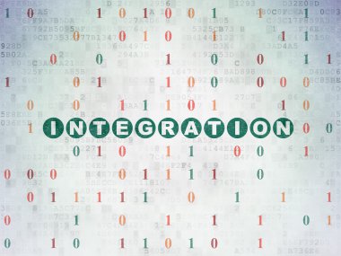 Business concept: Integration on Digital Paper background