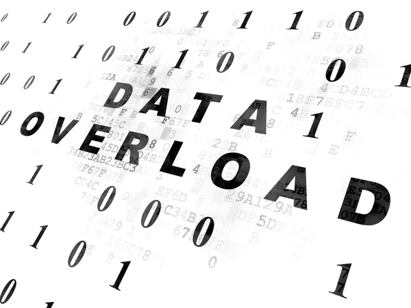 Concepto de datos: sobrecarga de datos sobre fondo digital —  Fotos de Stock