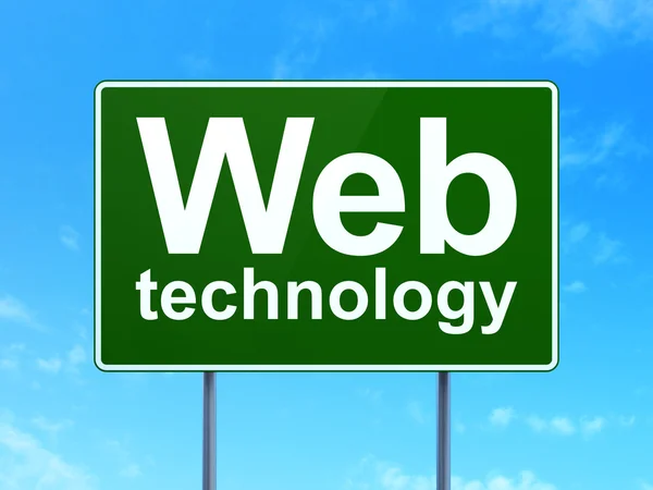 Web development concept: Web Technology on road sign background — Stock Photo, Image