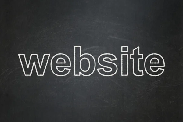 Koncepce rozvoje webu: web na tabuli pozadí — Stock fotografie