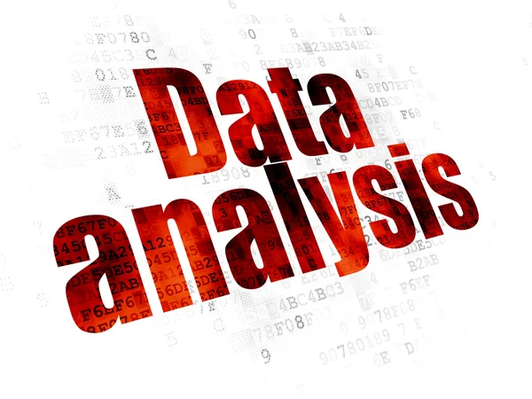 Concept de données : Analyse de données sur fond numérique — Photo