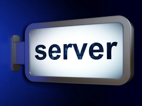 Web design concept: Server on billboard background — Stock Photo, Image