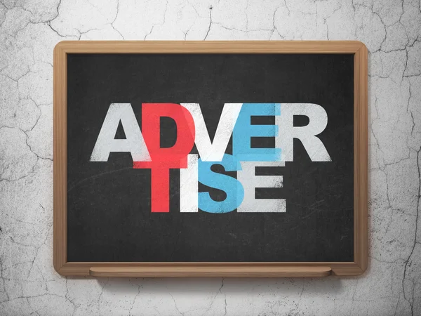 Концепция рекламы: Реклама на фоне школьного совета — стоковое фото