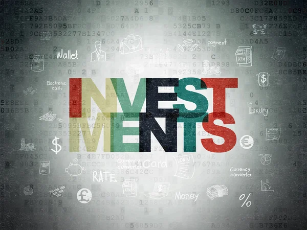 Valuta koncept: investeringar i digital pappers bakgrund — Stockfoto