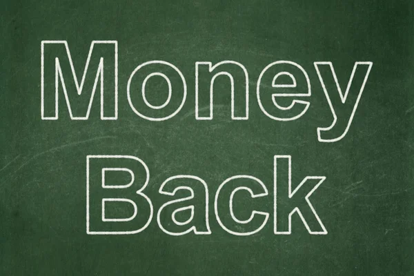 Business concept: Money Back on chalkboard background — Stock Photo, Image