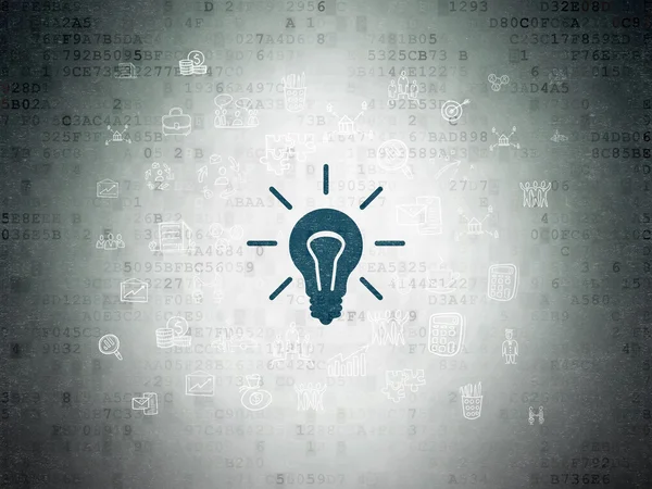 Business concept: Light Bulb on Digital Paper background — Stock Photo, Image