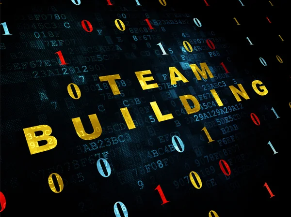 Conceito de financiamento: Team Building on digital background — Fotografia de Stock