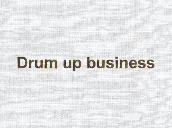 Conceito de finanças: Drum up business on fabric texture background — Fotografia de Stock