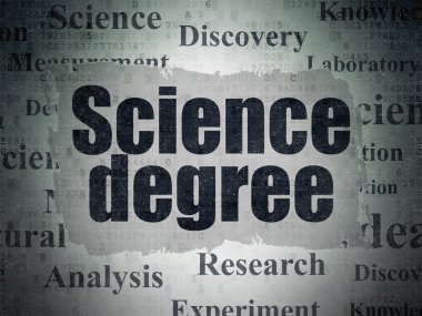 Science concept: Science Degree on Digital Paper background