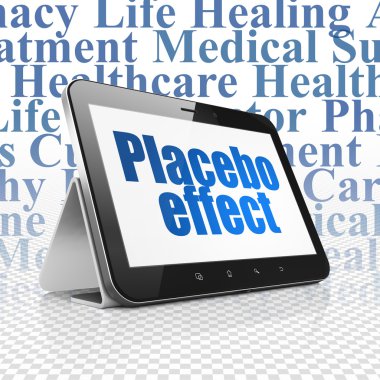 Sağlık konsepti: Plasebo Etkisiyle Tablet Bilgisayar