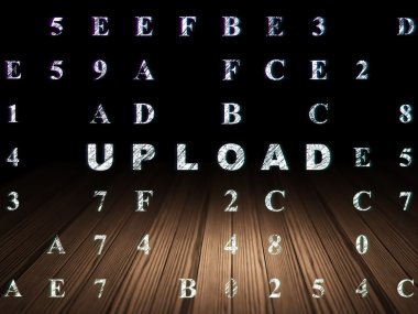 Web geliştirme kavramı: grunge karanlık odada Upload