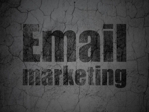 Business concept: e-mail marketing op grunge Wall achtergrond — Stockfoto
