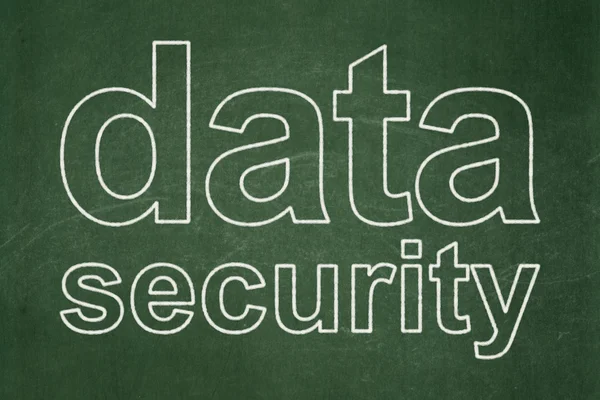 Concepto de seguridad: Seguridad de datos en el fondo de pizarra —  Fotos de Stock