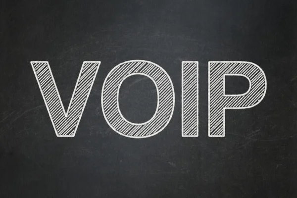 Концепция веб-дизайна: VOIP на фоне доски — стоковое фото