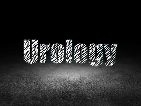 Koncepcja opieki zdrowotnej: urologia w ciemnym pomieszczeniu grunge — Zdjęcie stockowe