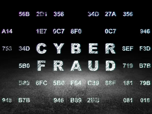 Conceito de proteção: Cyber Fraud no quarto escuro grunge — Fotografia de Stock