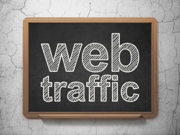 Concept de conception Web : Web Traffic sur fond de tableau — Photo