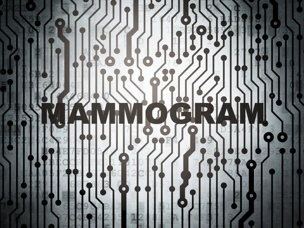 Health concept: circuit board with Mammogram — Stock Photo, Image
