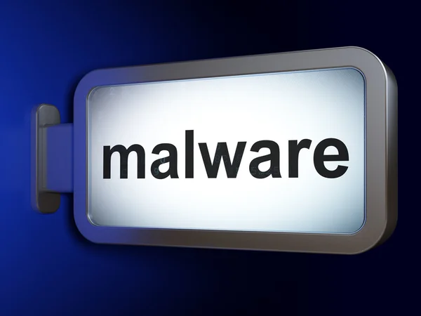 Schutzkonzept: Malware auf Plakathintergrund — Stockfoto