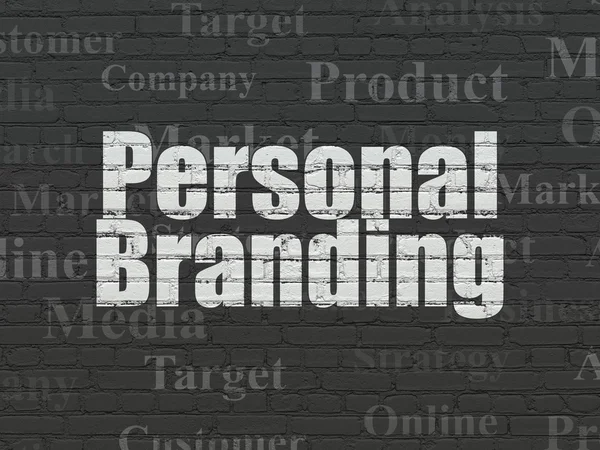 Concetto pubblicitario: Personal Branding sullo sfondo della parete — Foto Stock