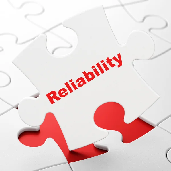 Business concept: Reliability on puzzle background — Stock Photo, Image