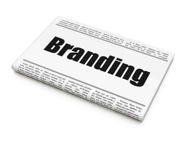 Concetto pubblicitario: titolo del giornale Branding — Foto Stock