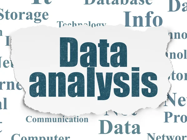 Information concept: Data Analysis on Torn Paper background — Stock Photo, Image