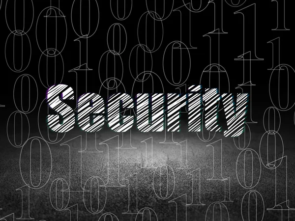 Protection concept: Security in grunge dark room — Stock Photo, Image