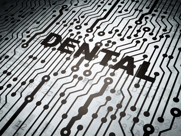 Gesundheitskonzept: Leiterplatte mit Zahnarzt — Stockfoto