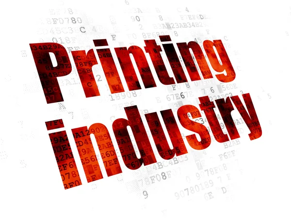 Manufacuring concept: Printing Industry on Digital background — Stock Photo, Image