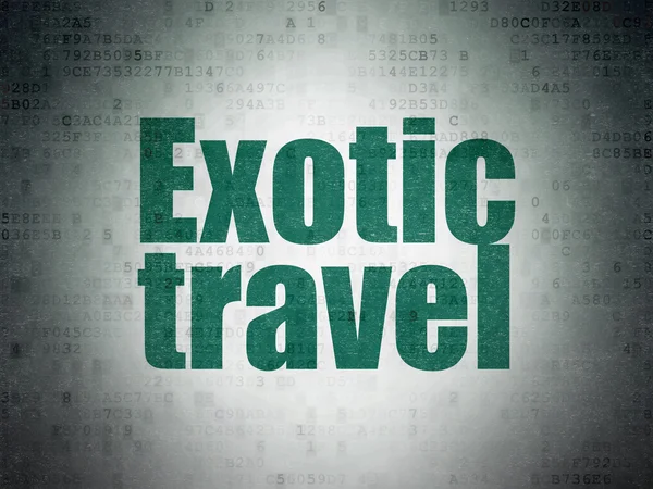 Conceito de turismo: Viagens exóticas sobre fundo de papel digital — Fotografia de Stock