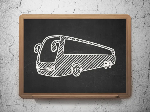 Concept de voyage : Bus sur fond de tableau — Photo