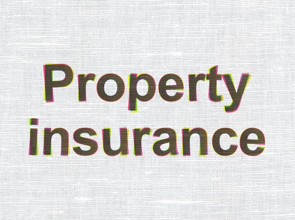 Sigorta konsepti: Kumaş doku arka plan Emlak Sigortası