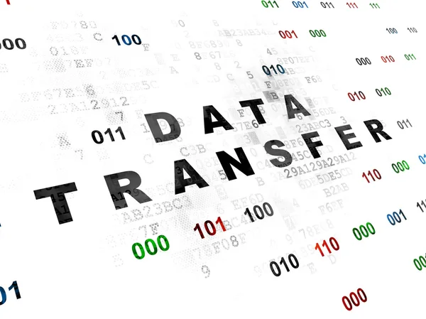 Concepto de datos: Transferencia de datos sobre fondo digital — Foto de Stock