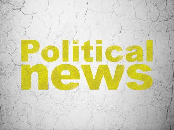 Nyheter koncept: politiska nyheter på vägg bakgrund — Stockfoto