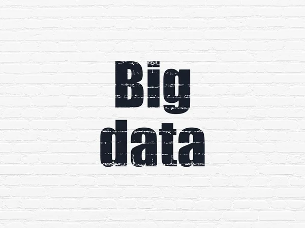 Information koncept: big data på väggen bakgrund — Stockfoto