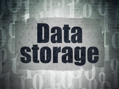 Veri kavramı: dijital kağıt arka plan üzerinde veri depolama